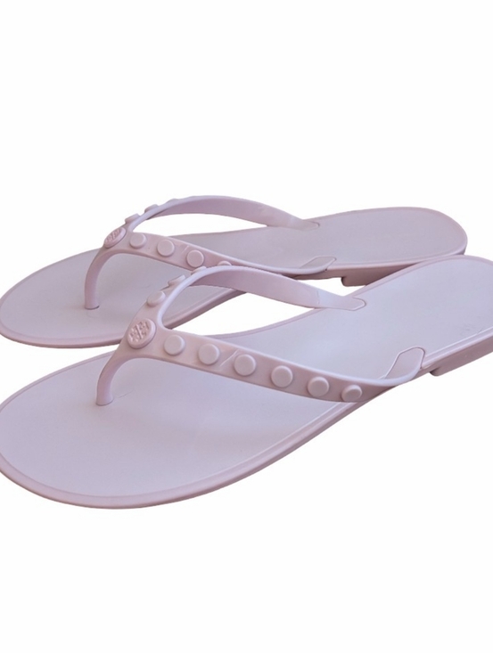 Tory Burch Shoes - Tory Burch TPU Logo Studded Jelly Flip Flops in Light Pink sz 8